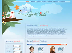 Love Birds Free Website Template