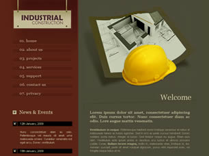 Industrial Construction Free Website Template