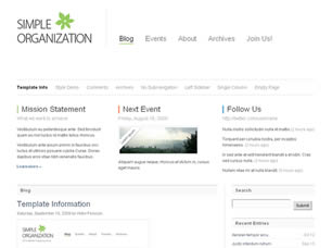 Simple Organization Free Website Template