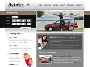 Auto Rentals Free Website Template