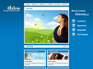 dzine Free Website Template