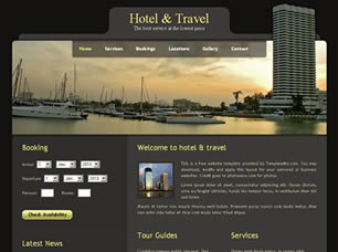 Hotel and Travel Free Website Template