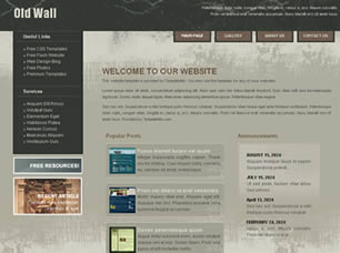 Old Wall Free Website Template