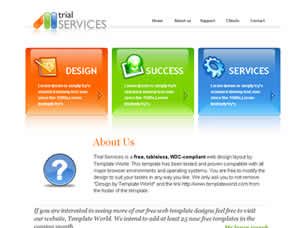 Trial Services Free Website Template