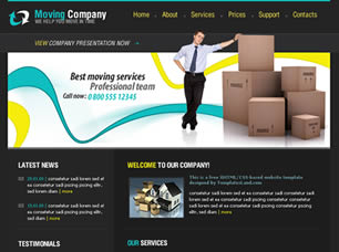 Moving Company Free Website Template Free Css Templates Free Css