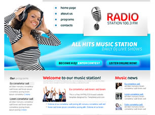 Radio Station Free Website Template