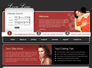 Love Line Free Website Template