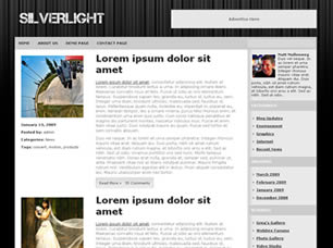 Silverlight Free Website Template
