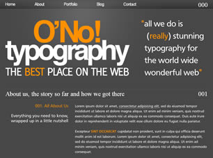 O No! Typography Free Website Template
