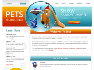 Pets Free Website Template