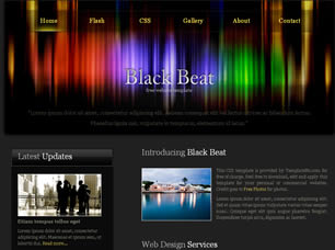Black Beat Free Website Template