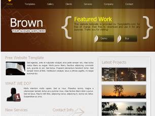 Brown Free Website Template