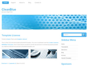CleanBlue Free CSS Template