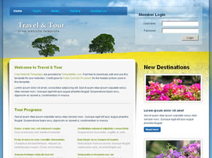 Travel and Tour Free CSS Template