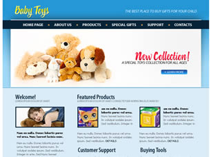 Baby Toys Free Website Template