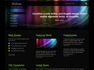 Black Wave Free Website Template
