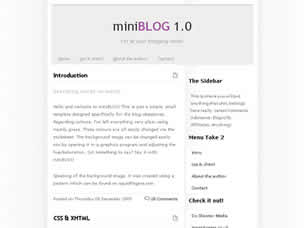 miniBLOG Free Website Template