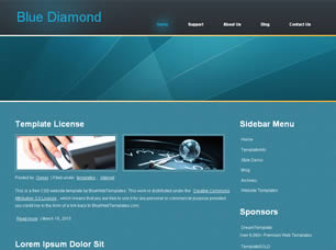 Blue Diamond Free Website Template