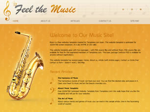 Feel The Music Free Website Template