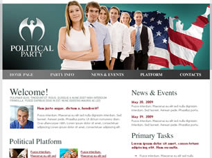 Political Party Free Website Template