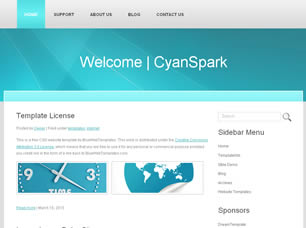 CyanSpark Free Website Template