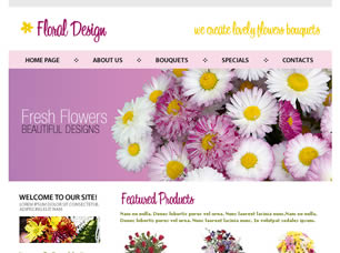 Floral Design Free Website Template