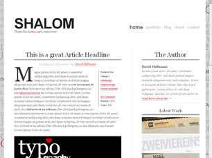 Shalom Typo Free Website Template