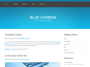 Blue Carbon Free CSS Template