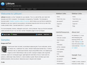 Lithium Free Website Template