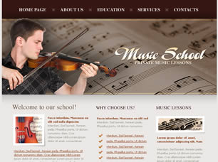 Music School Free Website Template