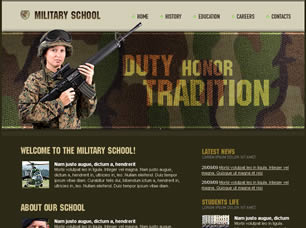 Military School Free Website Template