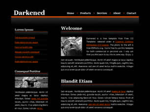 Darkened Free Website Template