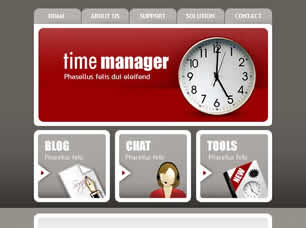 Time Manager Free Website Template