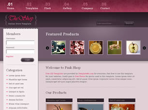 The Shop Free Website Template