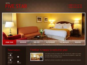 Five Star Hotel Free Website Template