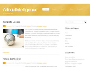 ArtificialIntelligence Free Website Template
