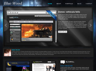 Blue Wood Free Website Template