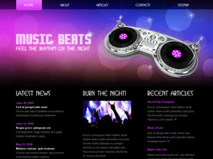 Music Beats Free Website Template