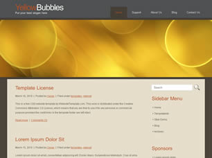 YellowBubbles Free CSS Template