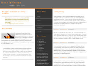 Black ‘n’ Orange Free Website Template