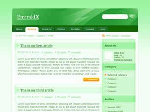EmeraldX Free CSS Template