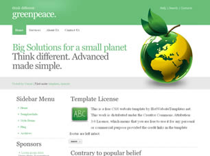 Greenpeace Free CSS Template