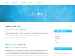 PixelBop Free Website Template