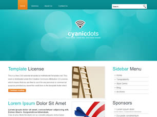 CyanicDots Free Website Template
