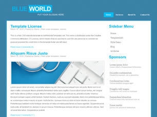 BlueWorld Free CSS Template