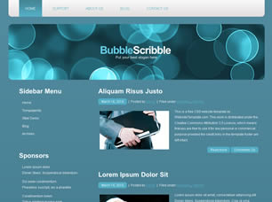 BubbleScribble Free Website Template