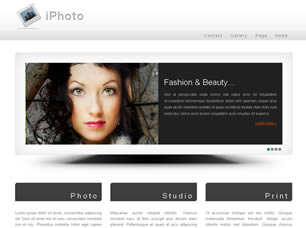 iPhoto Free Website Template