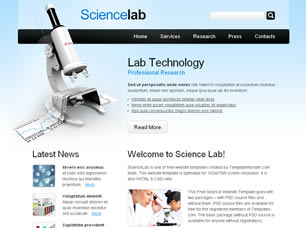 Sciencelab Free Website Template