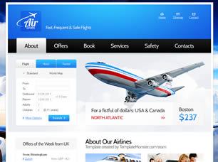 AirLines Free CSS Template