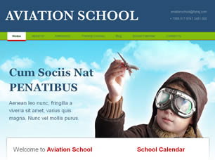 Aviation School Free Website Template